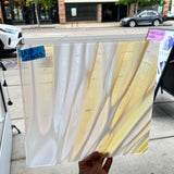 Lamberts Mouth Blown Special Yellow Opaque on Clear (Flash Glass) S12 Sheet Glass Colorado Glassworks   