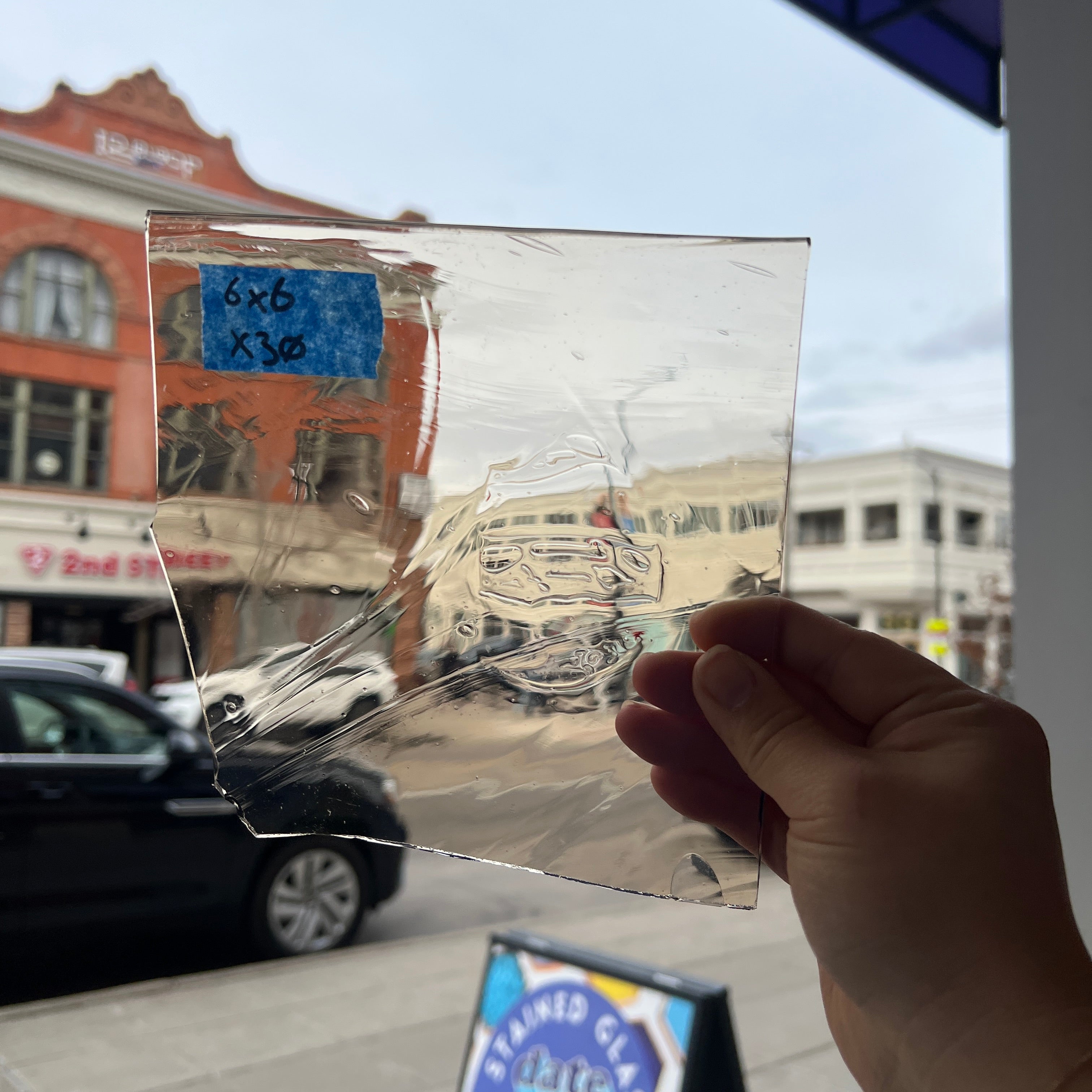 Pale Yellow Mouthblown Lamberts Sheet Glass Colorado Glassworks