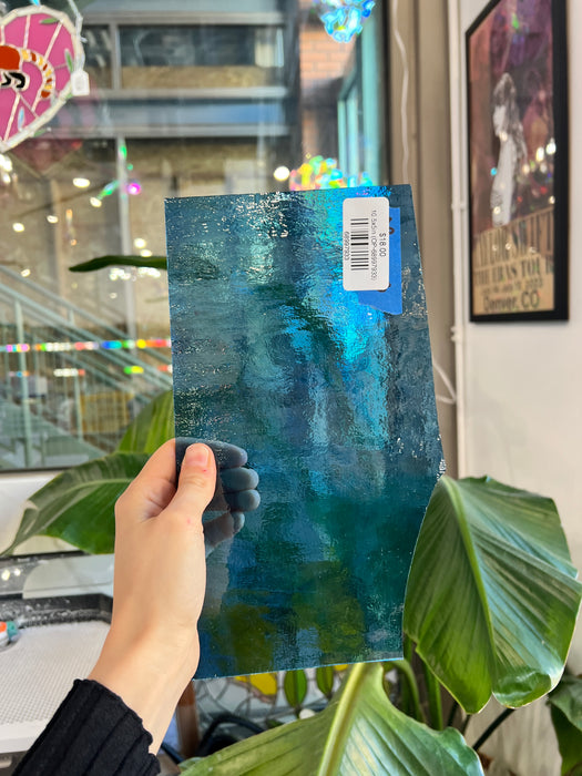 Blue Transparent Optimum Sheet Glass Colorado Glassworks