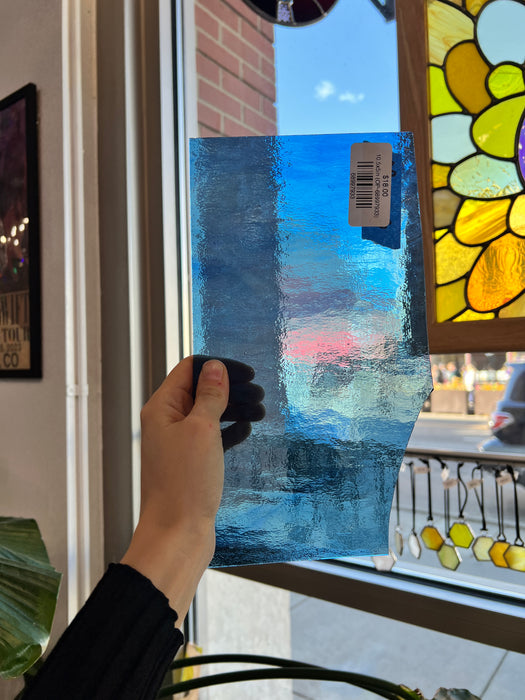 Blue Transparent Optimum Sheet Glass Colorado Glassworks
