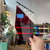 Red on Clear Misc. Flash Glass Sheet Glass Colorado Glassworks