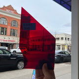 Red on Clear Misc. Flash Glass Sheet Glass Colorado Glassworks