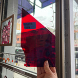 Red on Clear Misc. Flash Glass Sheet Glass Colorado Glassworks
