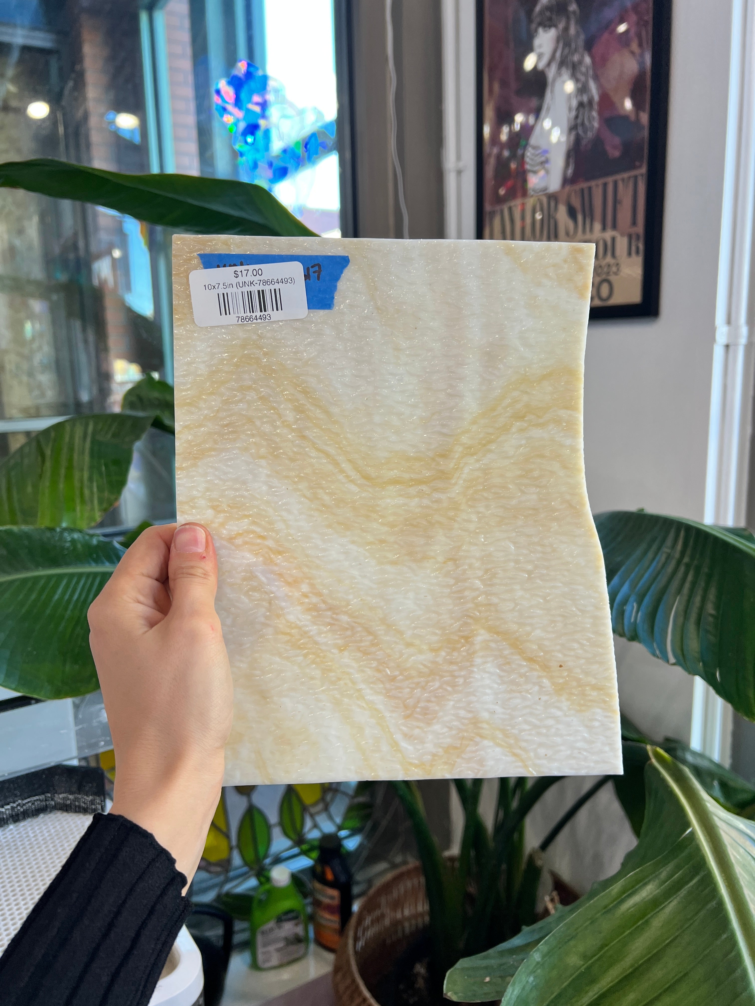 Textured White Tan Mixed Sheet Glass Colorado Glassworks