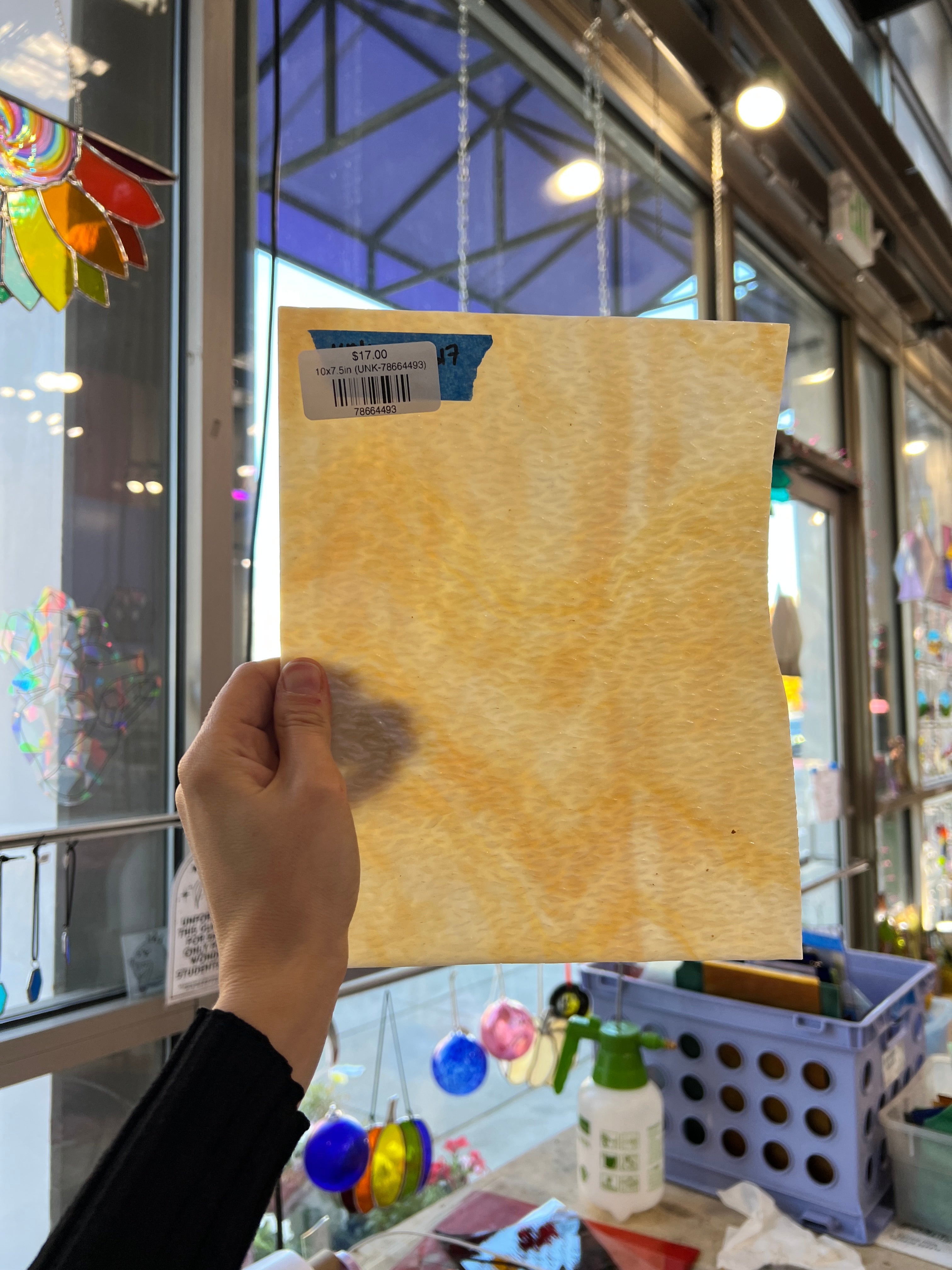 Textured White Tan Mixed Sheet Glass Colorado Glassworks