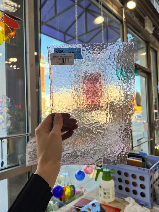 Light Purple Mauve Lightly Textured Sheet Glass Colorado Glassworks