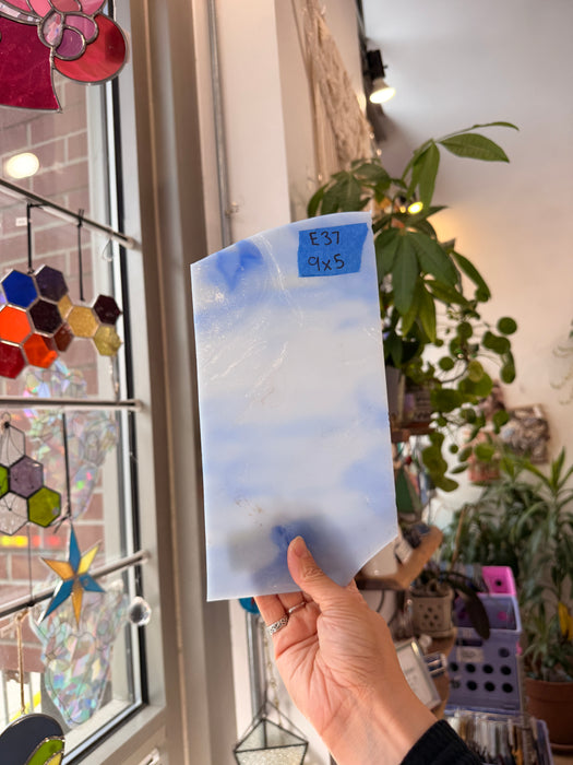 Blue Mixed Kokomo Sheet Glass Colorado Glassworks