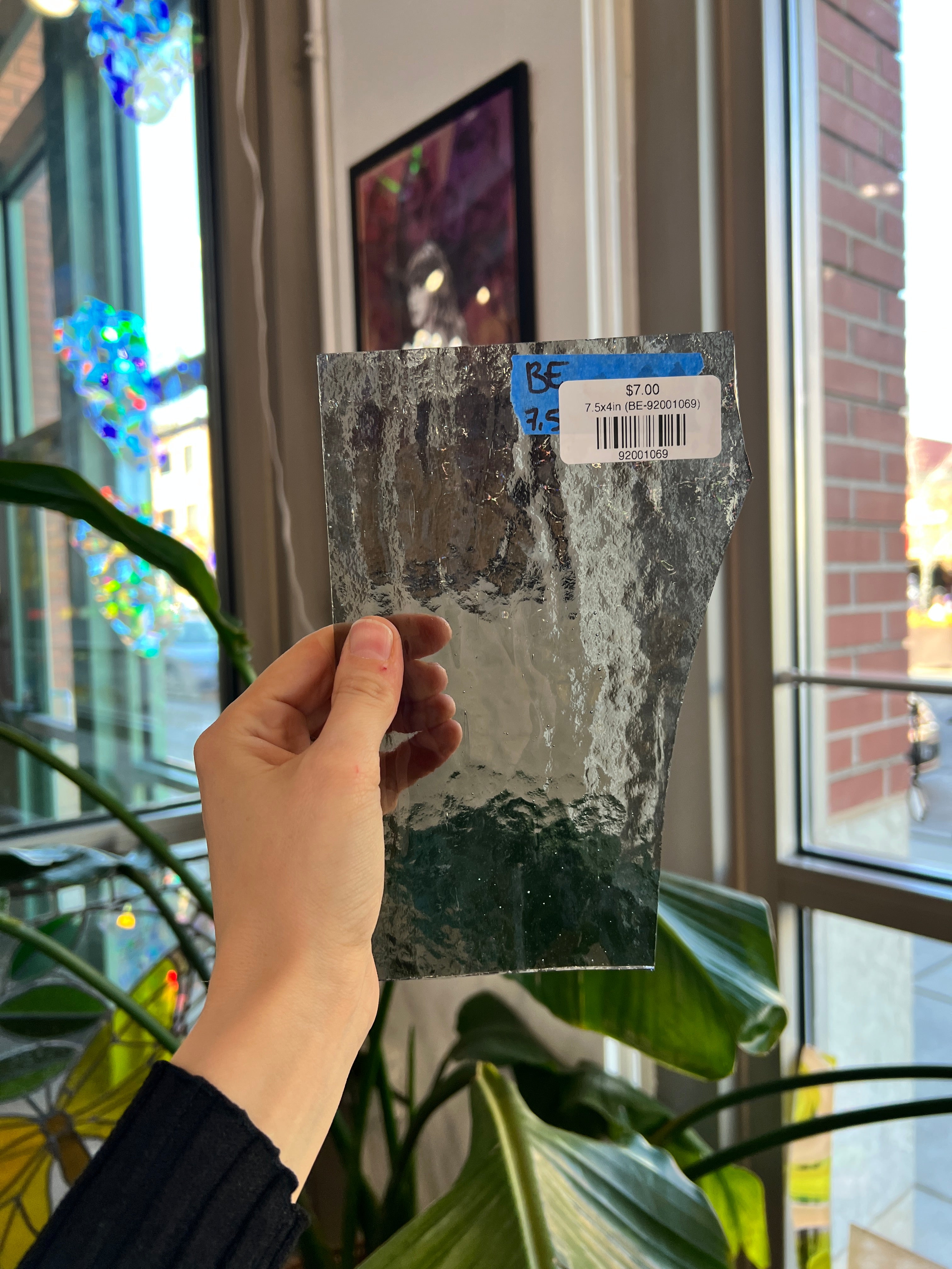 Gray Transparent Bullseye Sheet Glass Colorado Glassworks