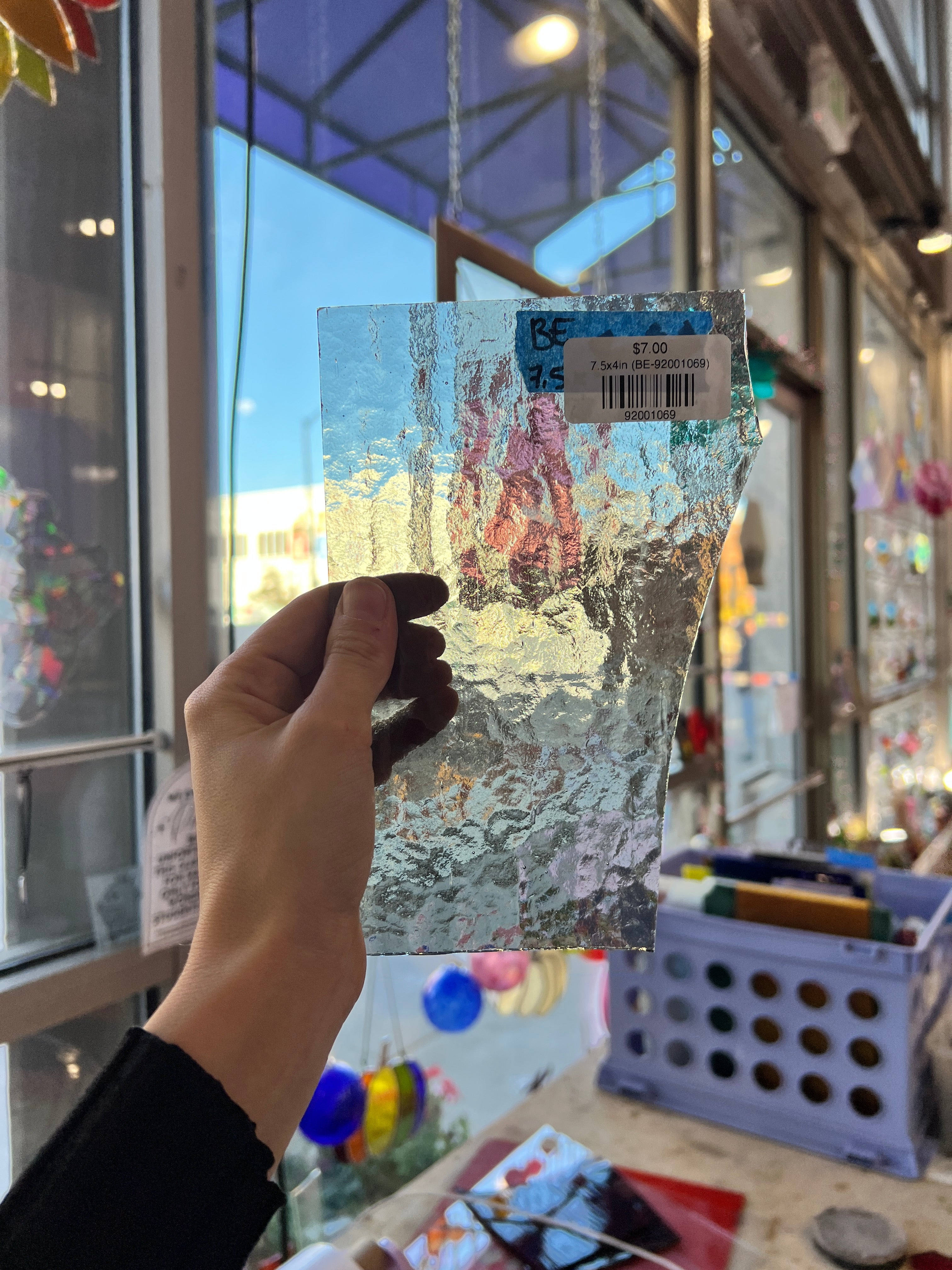 Gray Transparent Bullseye Sheet Glass Colorado Glassworks