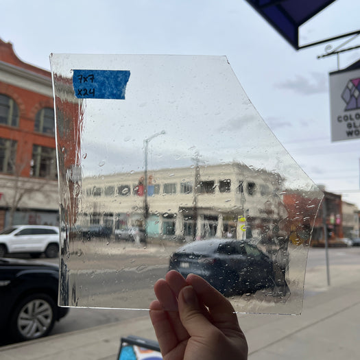 Clear Mouth Blown Antique Sheet Glass Colorado Glassworks