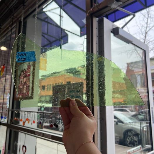 Antique Light Green Transparent Sheet Glass Colorado Glassworks