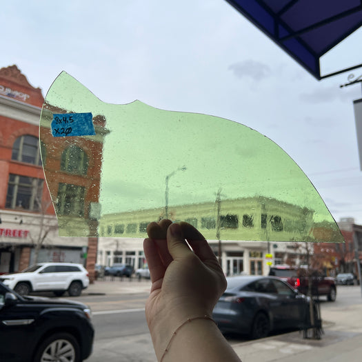 Antique Light Green Transparent Sheet Glass Colorado Glassworks