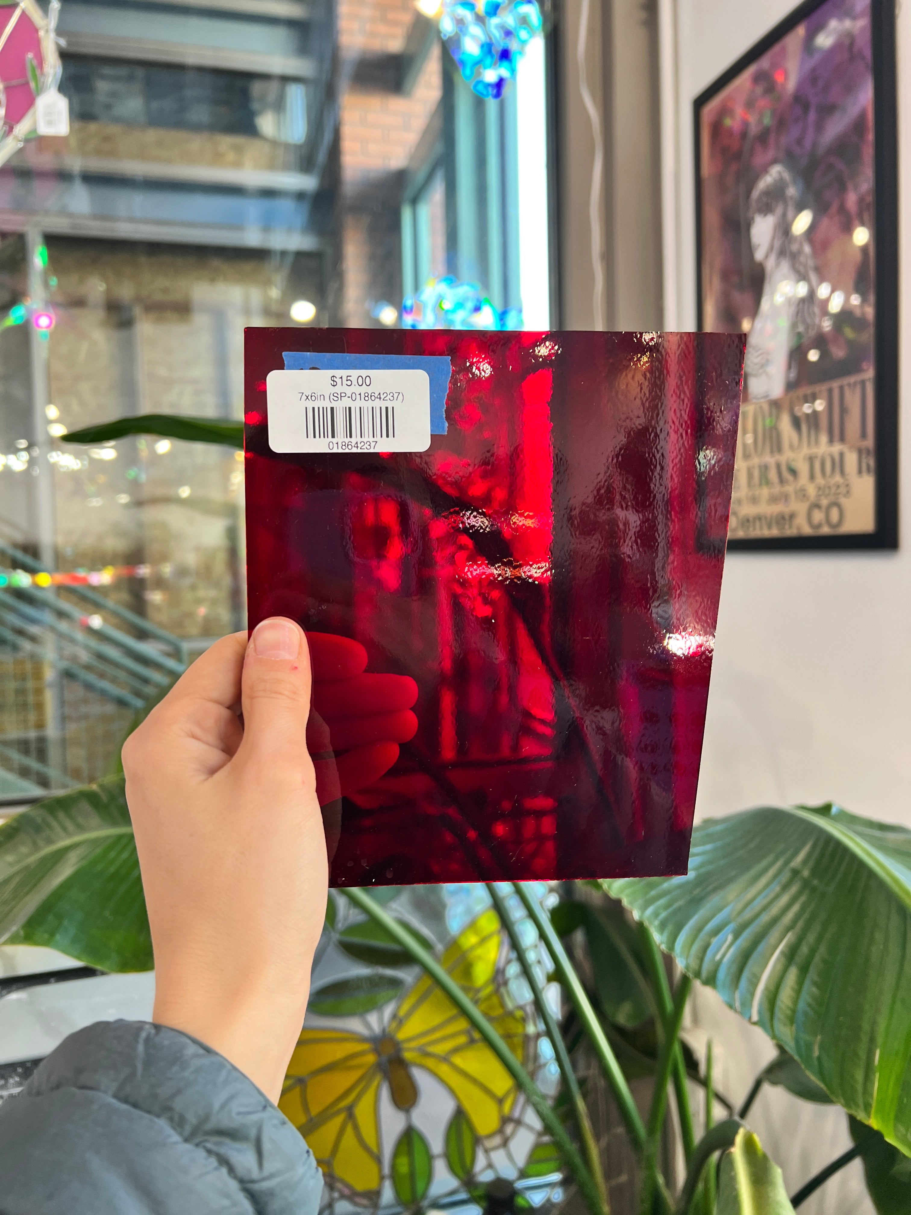 Solid Red Transparent Spectrum Sheet Glass Colorado Glassworks