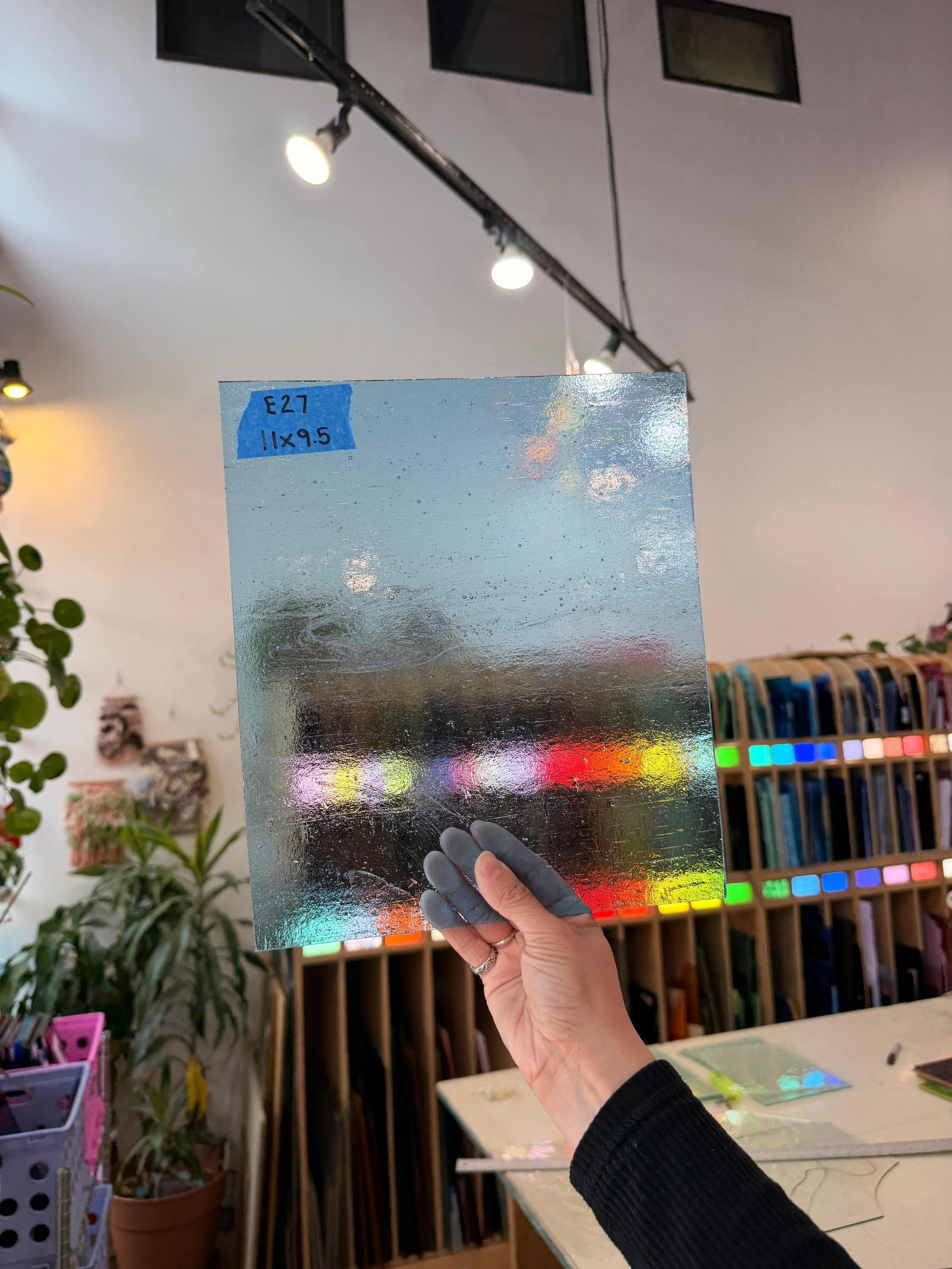 Transparent Light Sky Blue Kokomo Sheet Glass Colorado Glassworks