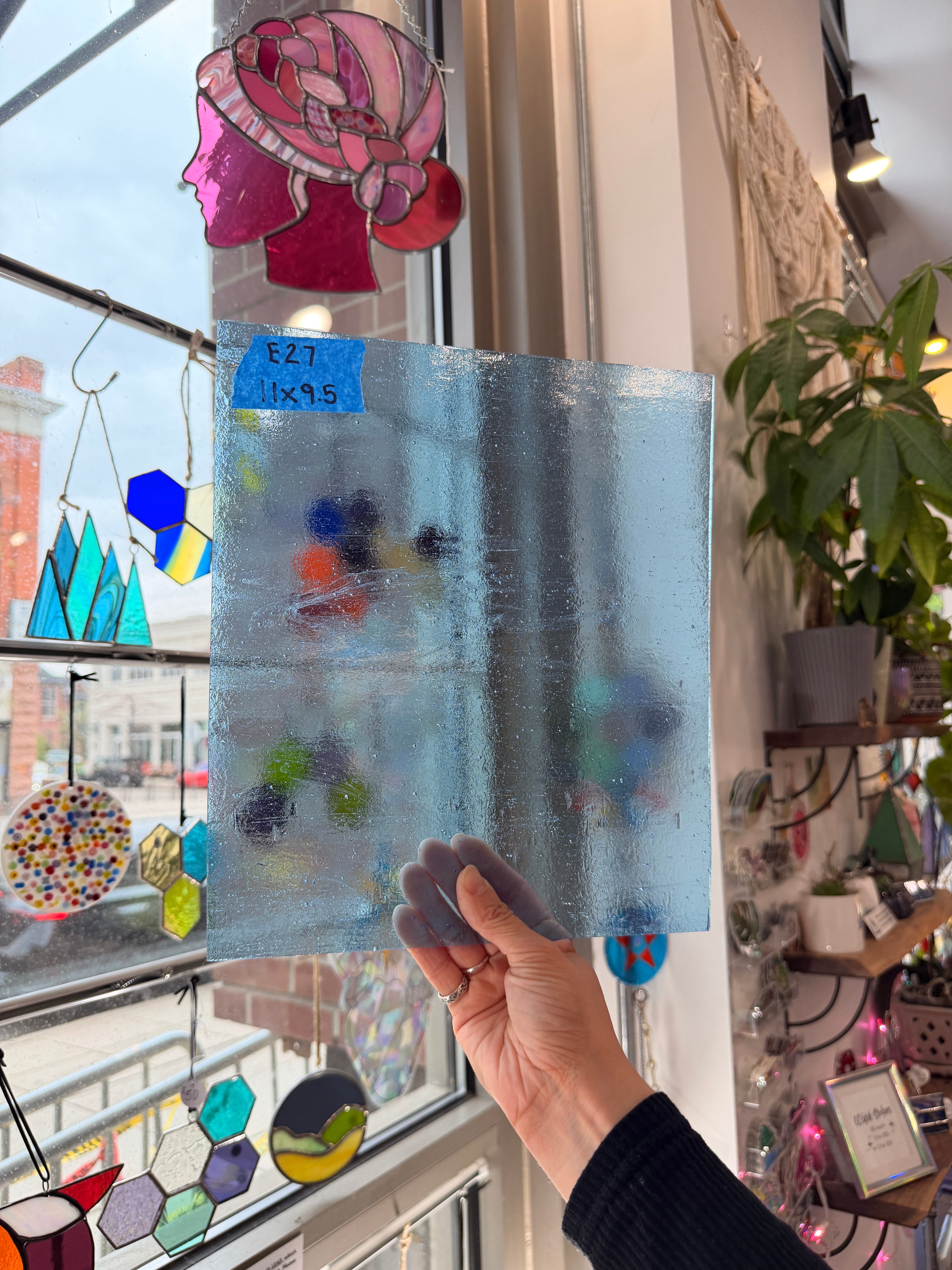 Transparent Light Sky Blue Kokomo Sheet Glass Colorado Glassworks