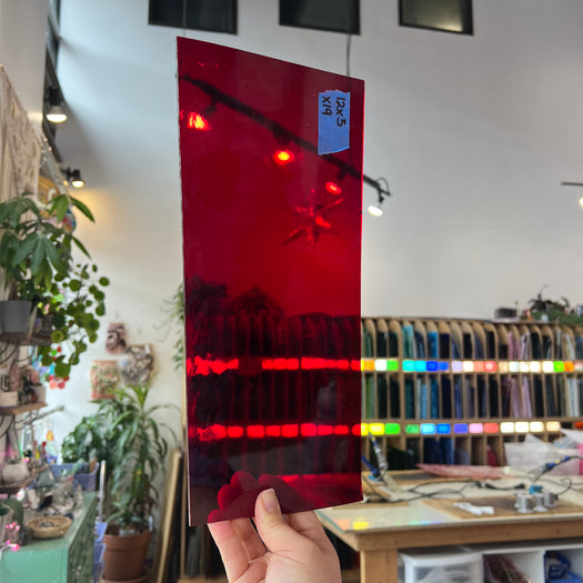 Red Transparent Spectrum Sheet Glass Colorado Glassworks