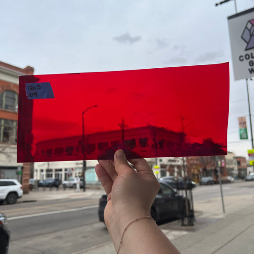 Red Transparent Spectrum Sheet Glass Colorado Glassworks