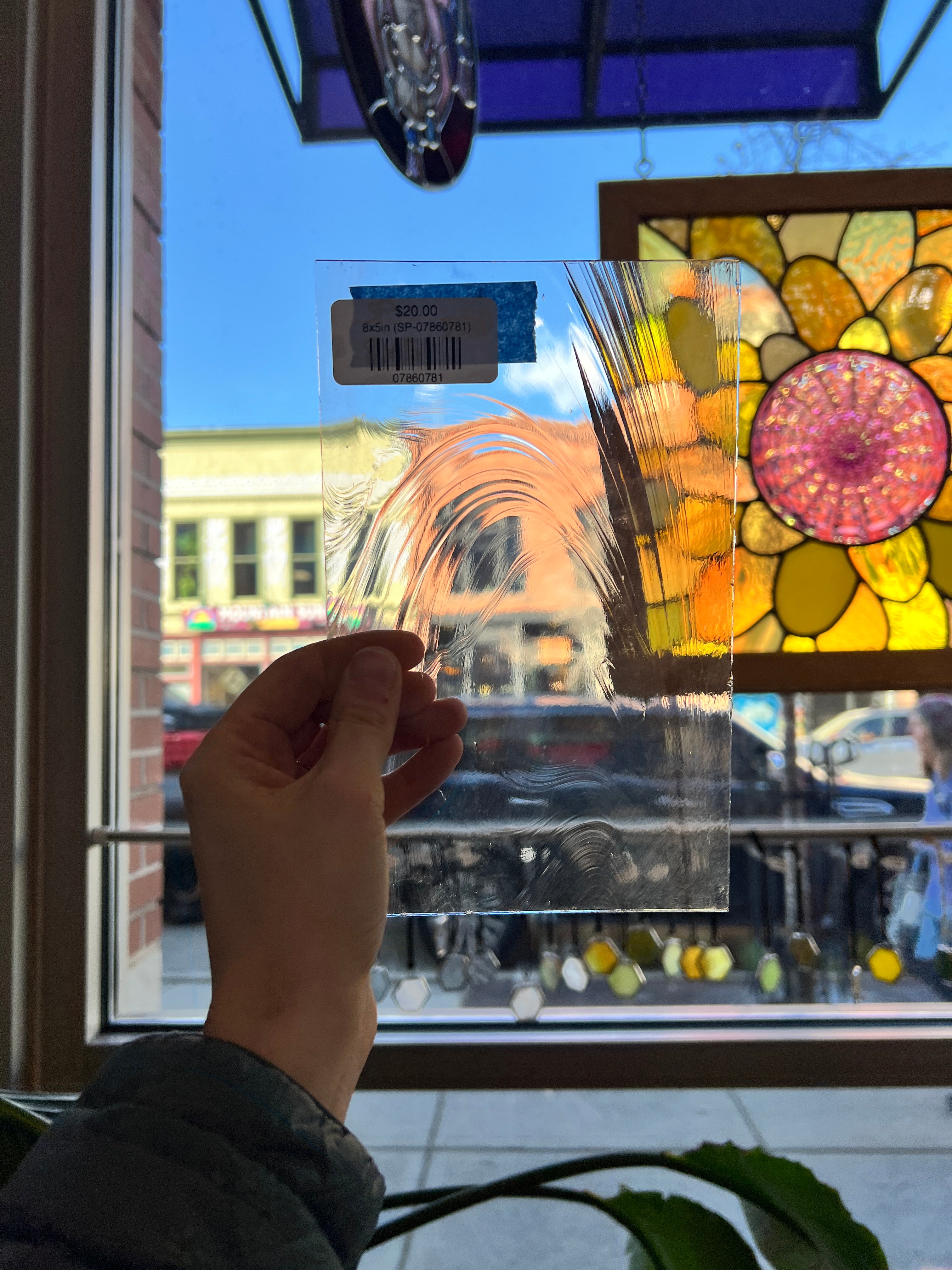 Light Pink Clear Baroque Spectrum Sheet Glass Colorado Glass Works