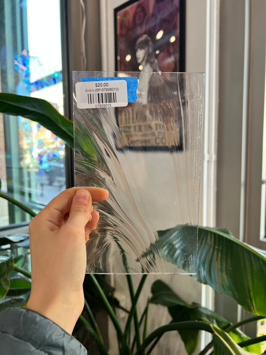 Light Pink Clear Baroque Spectrum Sheet Glass Colorado Glass Works 8x5in (SP-07828013)