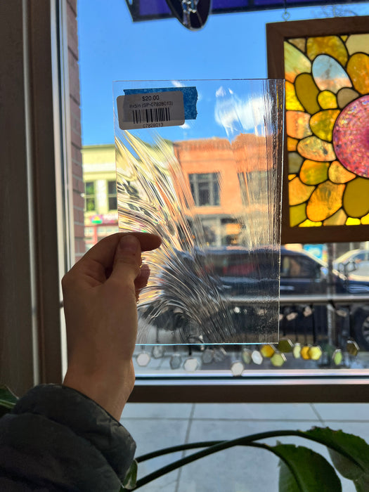 Light Pink Clear Baroque Spectrum Sheet Glass Colorado Glass Works