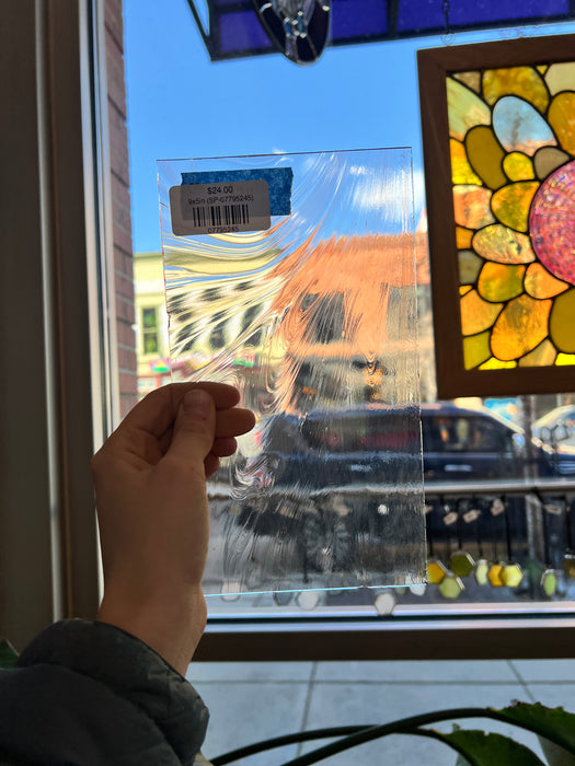 Light Pink Clear Baroque Spectrum Sheet Glass Colorado Glass Works