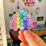 COGW Stickers and Sticker Packs Merch Colorado Glassworks Sparkly Rainbow Honeycomb 3.50 