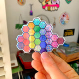 COGW Stickers and Sticker Packs Merch Colorado Glassworks Sparkly Rainbow Honeycomb 3.50 