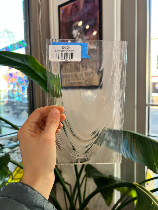 Light Pink Clear Baroque Spectrum Sheet Glass Colorado Glass Works 8x5in (SP-07762477)