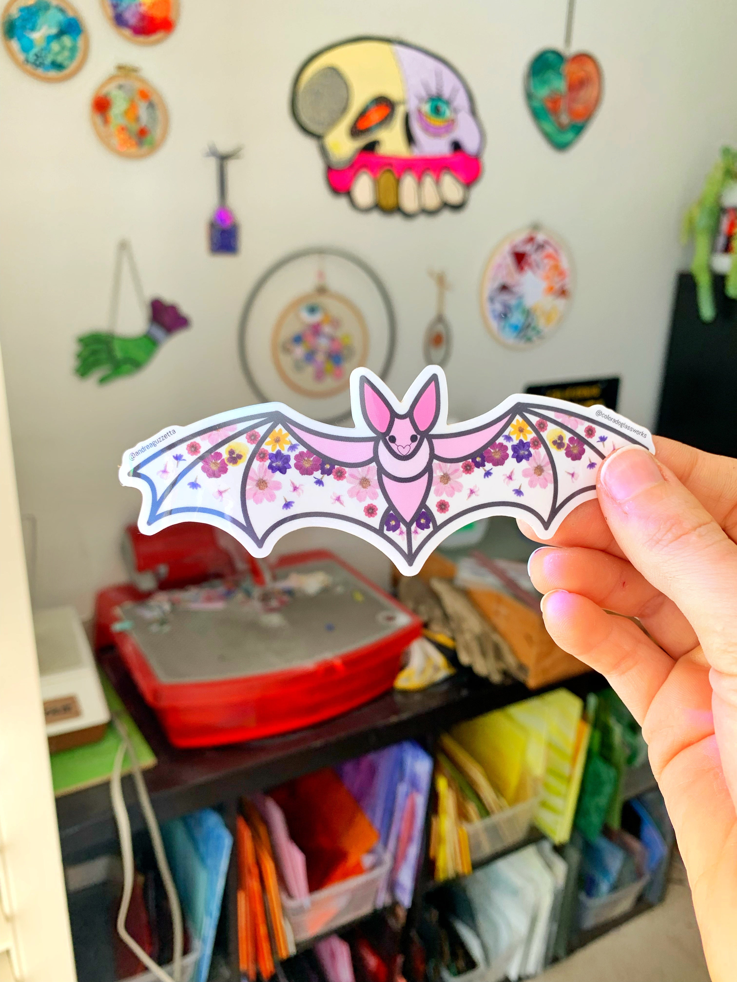 COGW Stickers and Sticker Packs Merch Colorado Glassworks Pink Lola Bat  