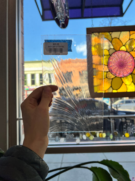 Light Pink Clear Baroque Spectrum Sheet Glass Colorado Glass Works