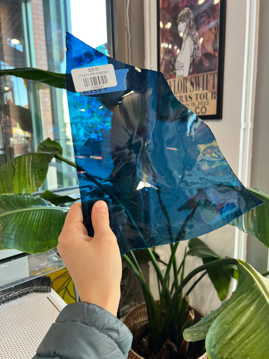 Mouthblown Steel Blue Fremont (151) Sheet Glass Colorado Glassworks 7.5x7in (FR-72462381)