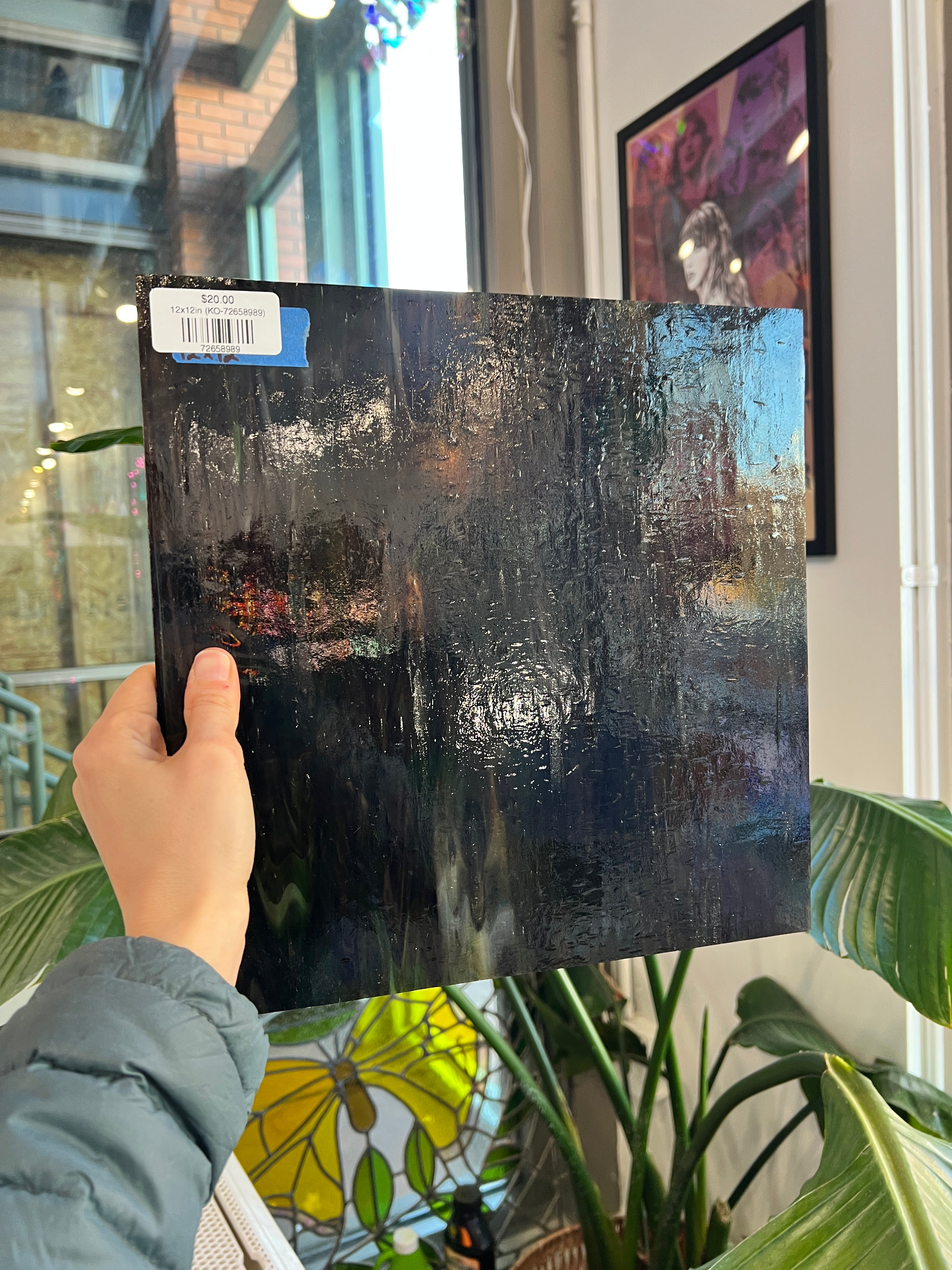 Dark Brown Green Wispy Kokomo Sheet Glass Colorado Glassworks