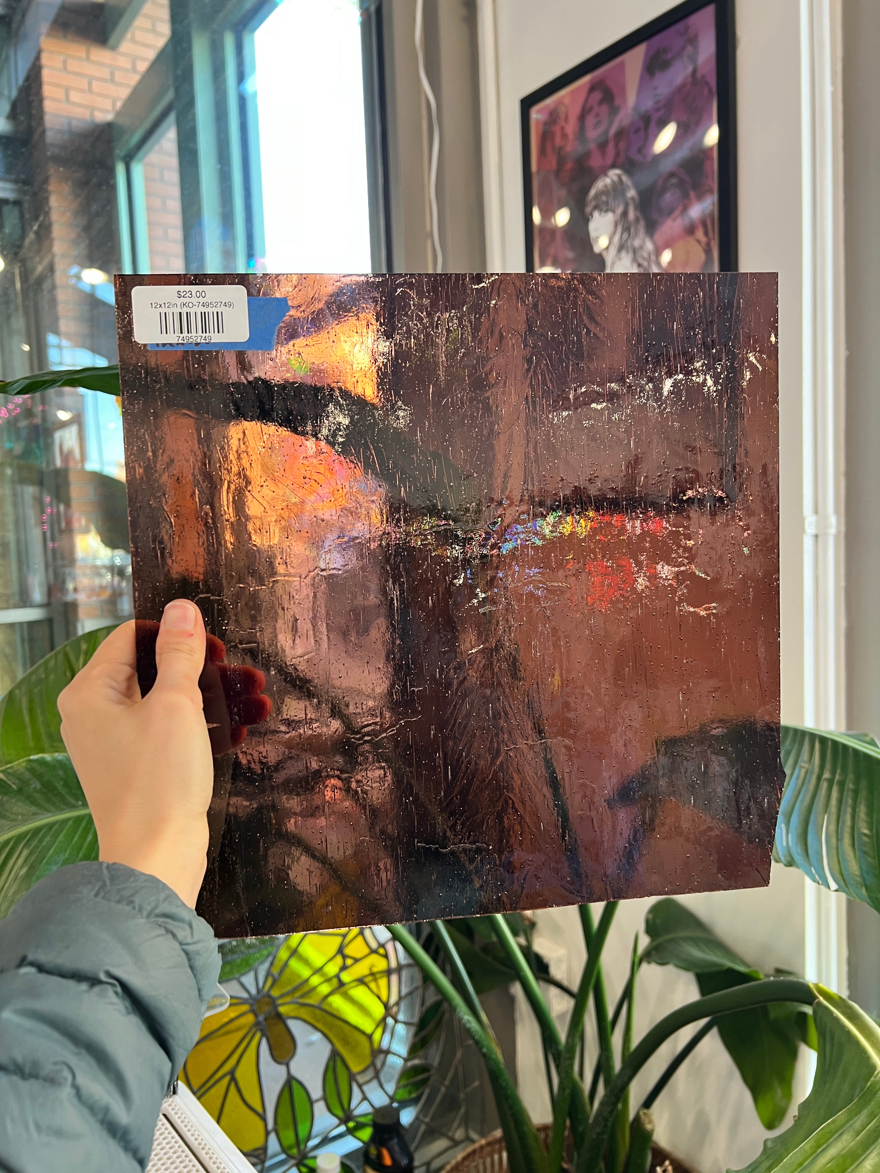 Brownish Purple Kokomo Sheet Glass Colorado Glassworks 12x12in (KO-74952749)