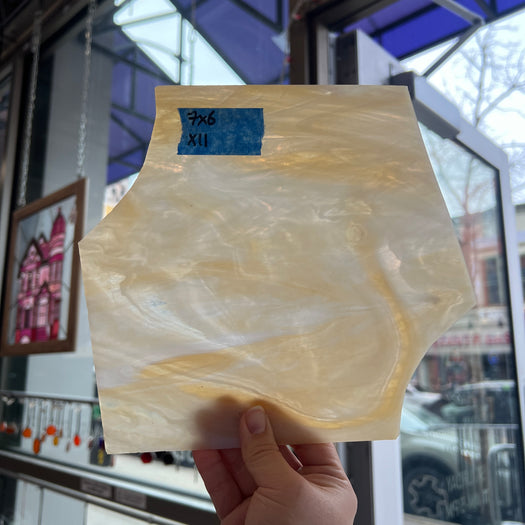 Tan White Wispy Armstrong Sheet Glass Armstrong