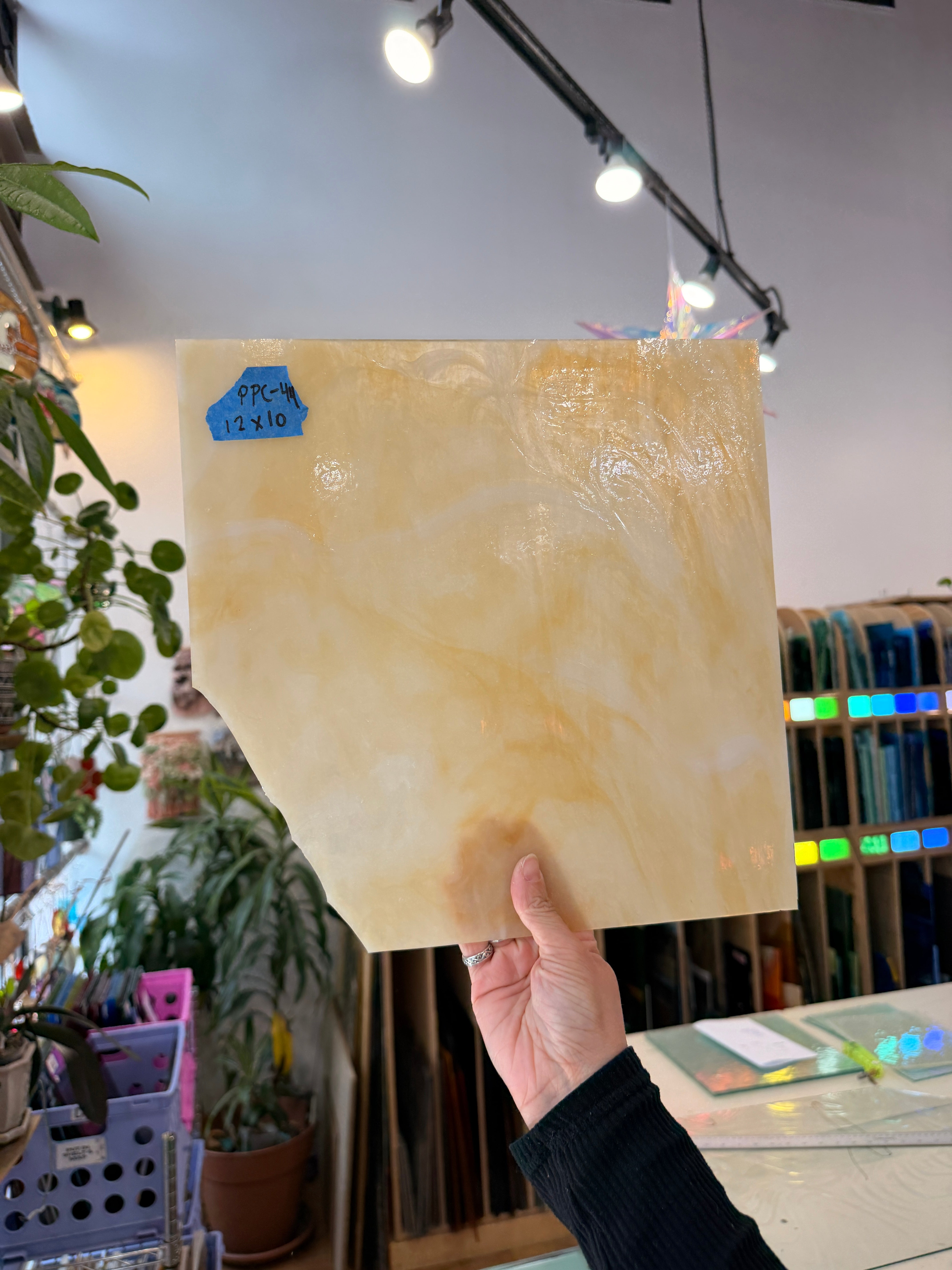 Light Amber Mixed Kokomo Sheet Glass Kokomo Glass