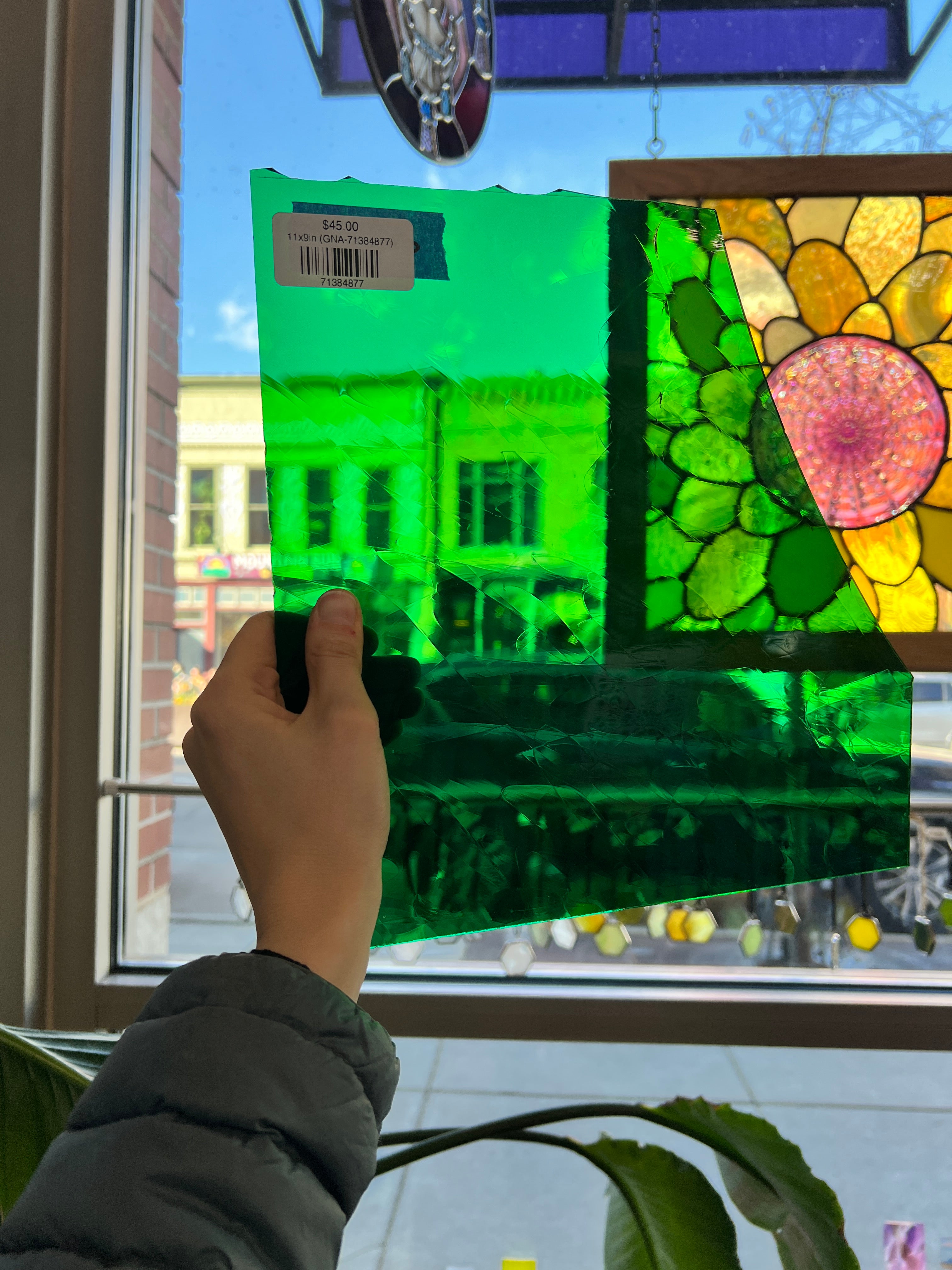 Shamrock Green German New Antique (GNA) Sheet Glass Colorado Glassworks