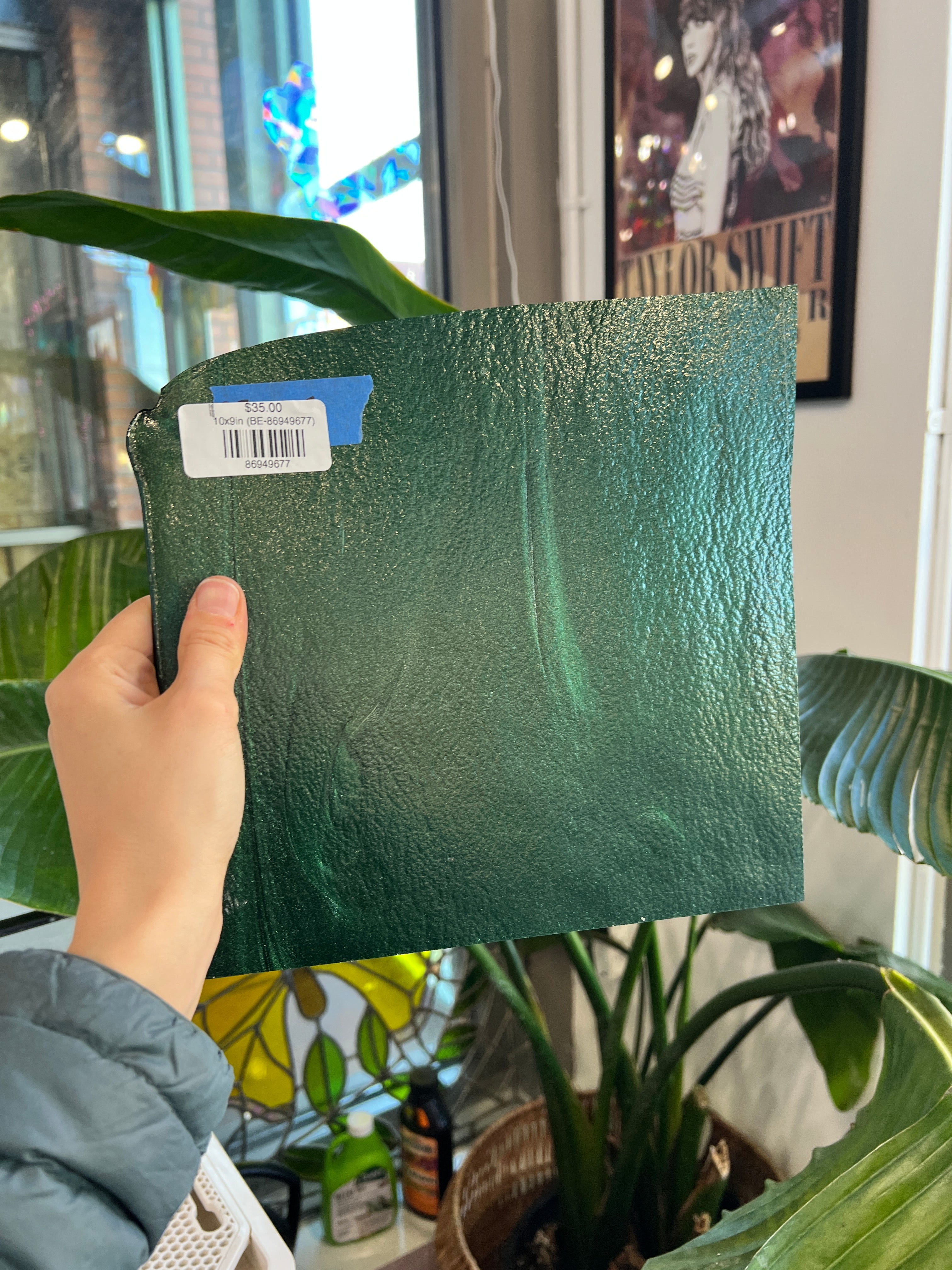 Green Aventurine Opaque Bullseye Fusible 90 COE Sheet Glass Colorado Glassworks 10x9in (BE-86949677)