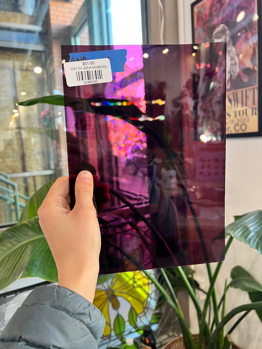 Purple Transparent German New Antique (GNA) Sheet Glass Colorado Glassworks 10x7in (GNA-92421933)