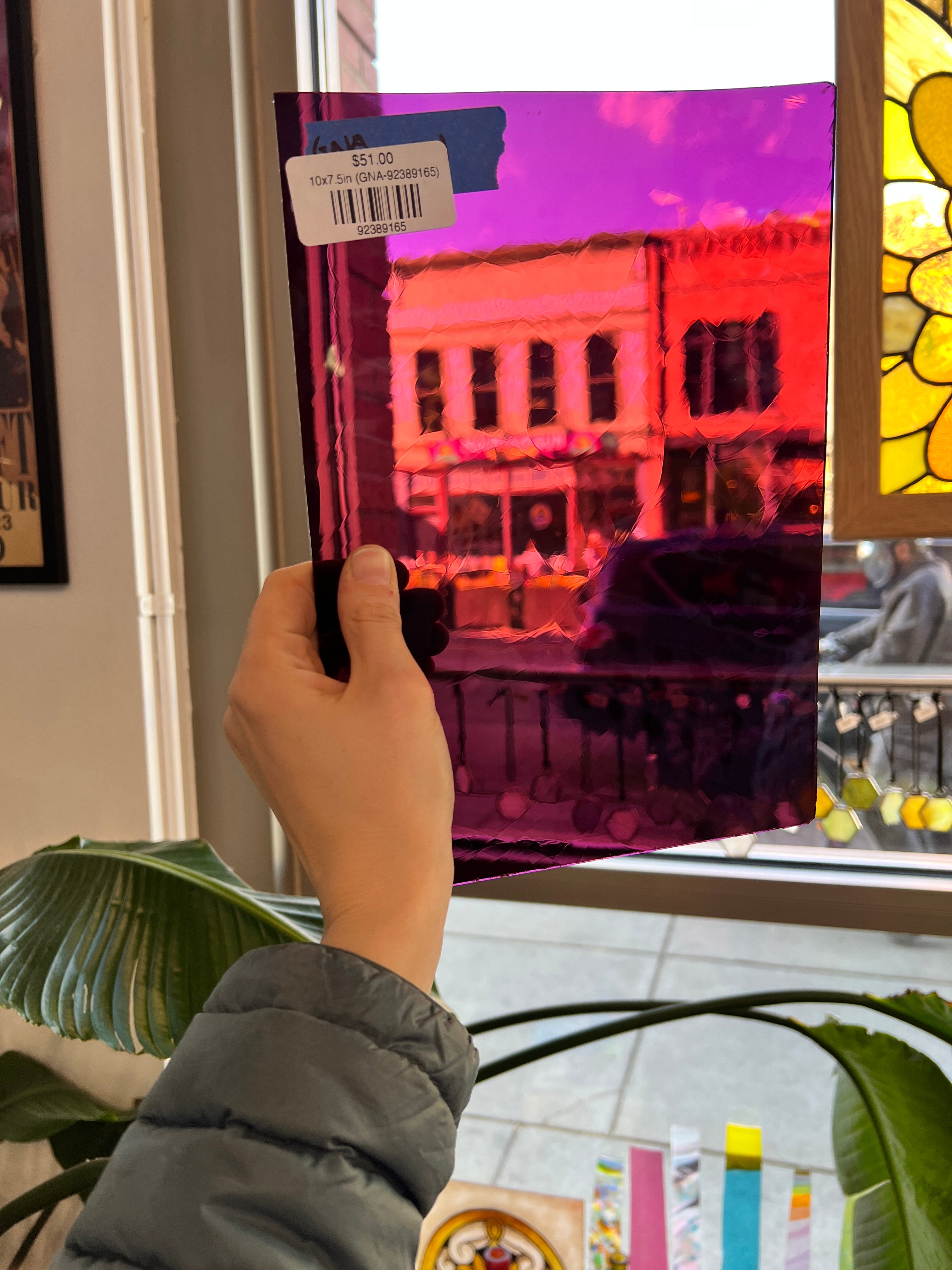 Purple Transparent German New Antique (GNA) Sheet Glass Colorado Glassworks