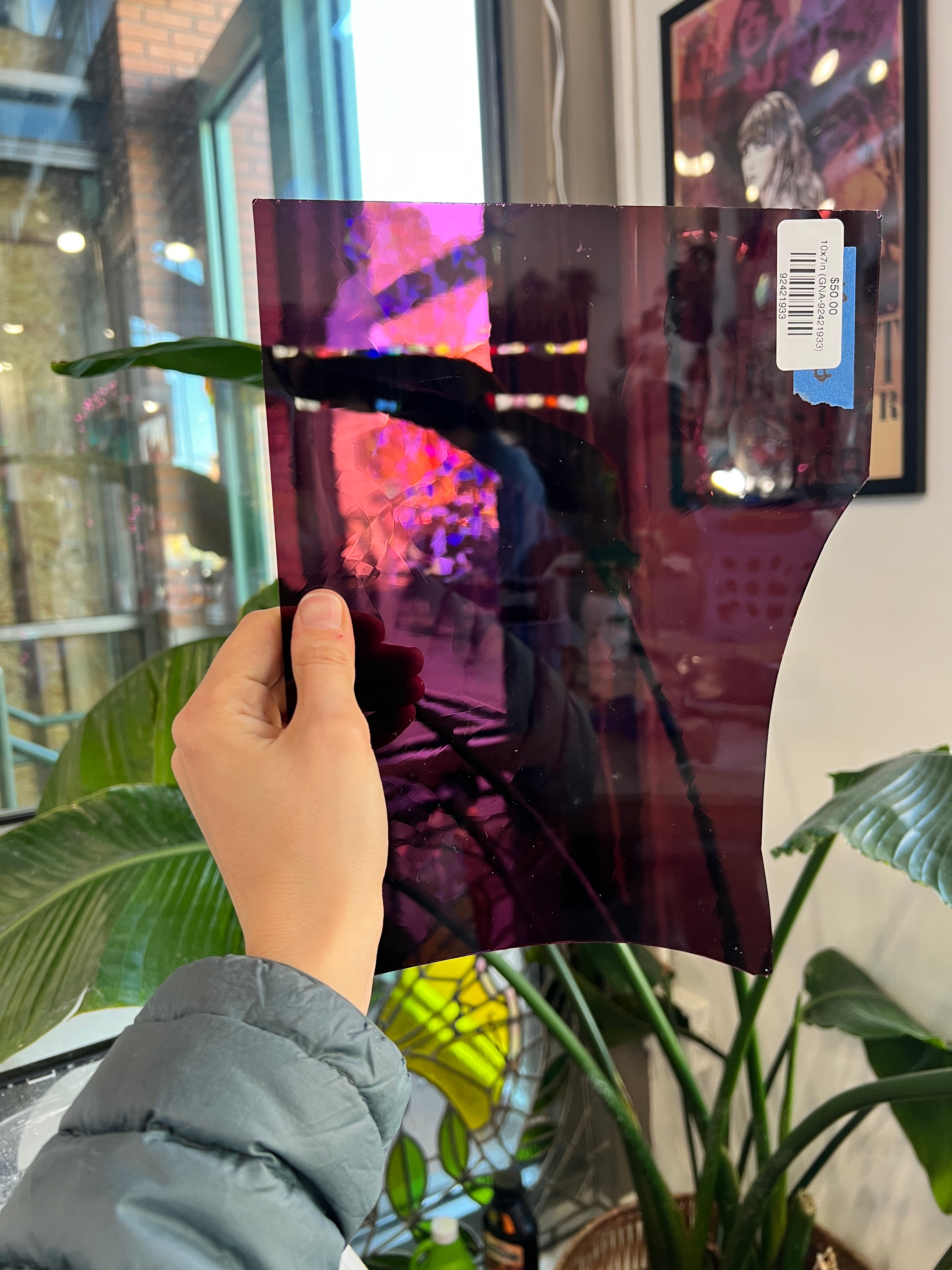 Purple Transparent German New Antique (GNA) Sheet Glass Colorado Glassworks 10x7.5in (GNA-92389165)