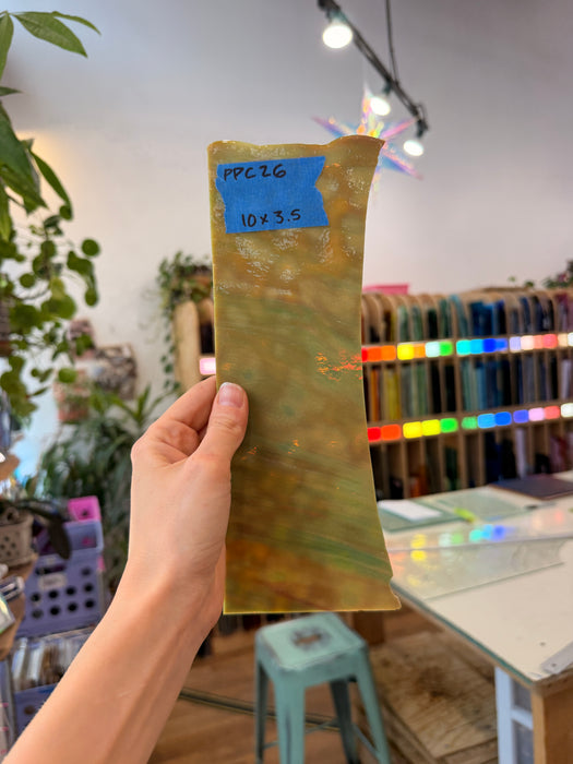 Brown Green Mixed Mottled Sheet Glass Colorado Glassworks