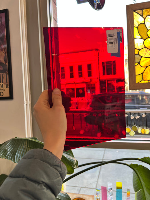Red Transparent Spectrum Sheet Glass Colorado Glassworks