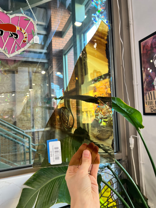 Mouth-blown Brown Gradient Vintage Hartley Wood Sheet Glass Colorado Glassworks