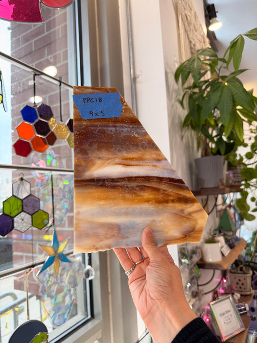Brown Mixed Mottled Sheet Glass Colorado Glassworks