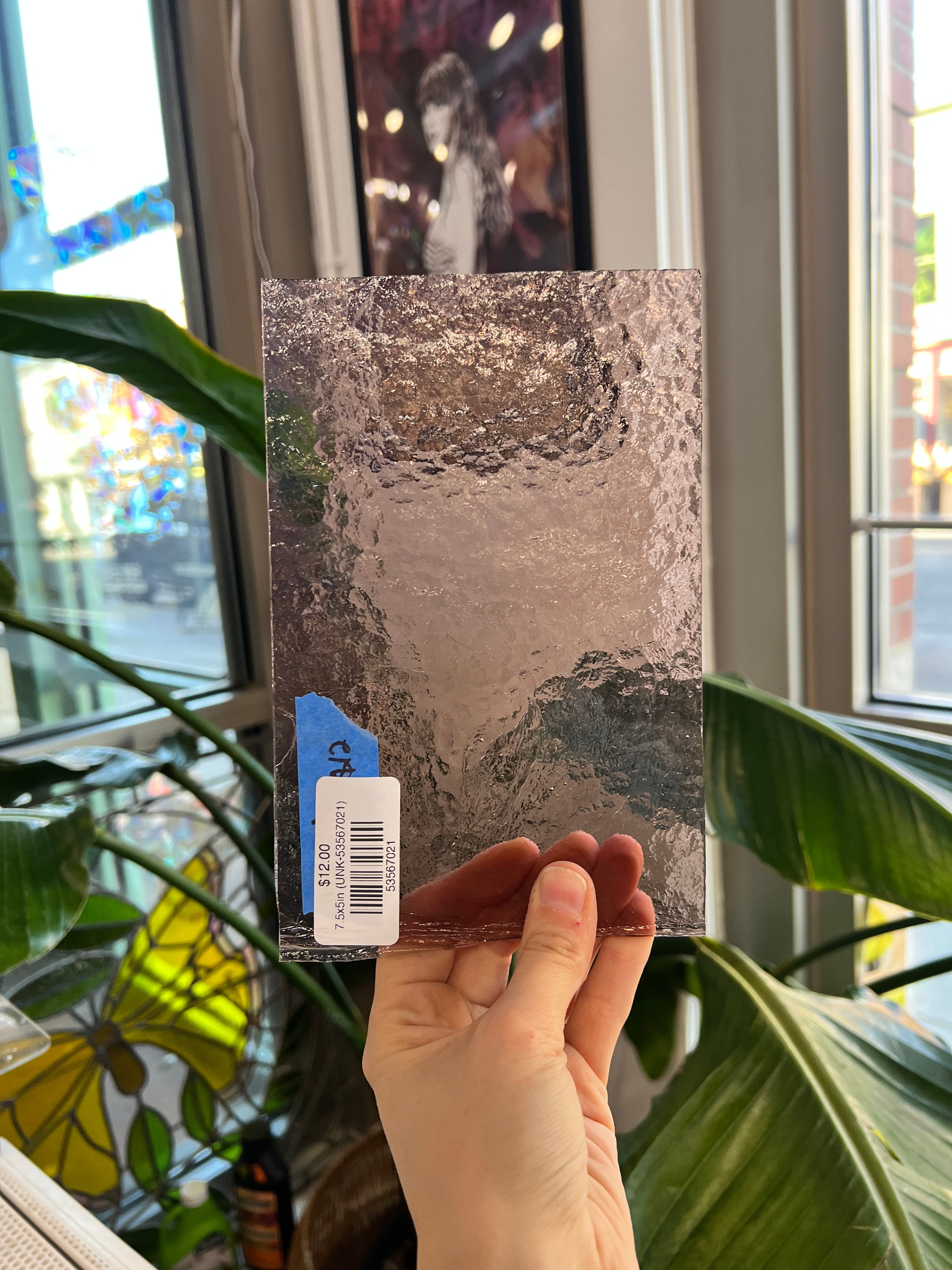 Textured Pale Purple Transparent Sheet Glass Colorado Glassworks