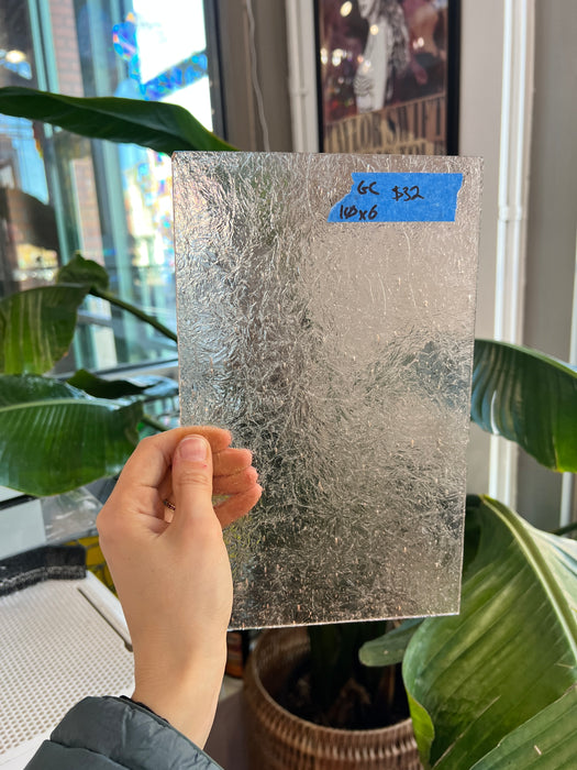 Vintage Light Pink Double Glue Chip Sheet Glass Glue Chip 10x6in (GC-55270957)