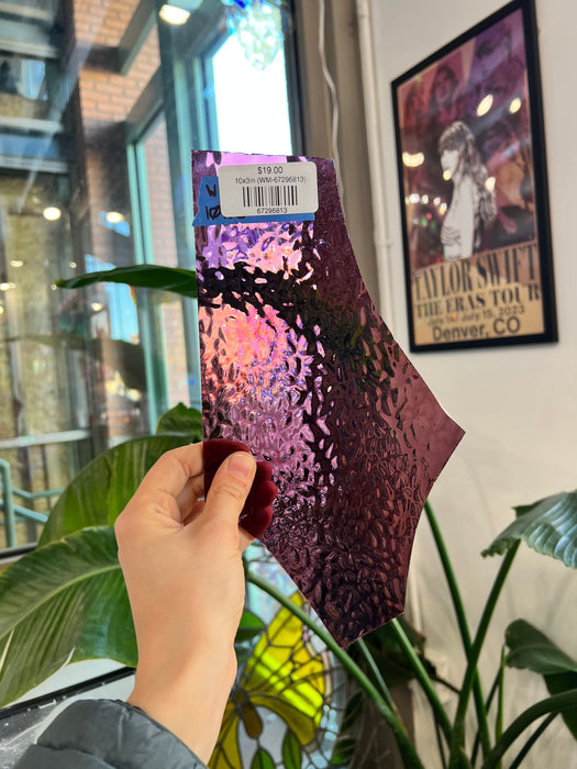 Purple English Muffle Wissmach Sheet Glass Colorado Glassworks