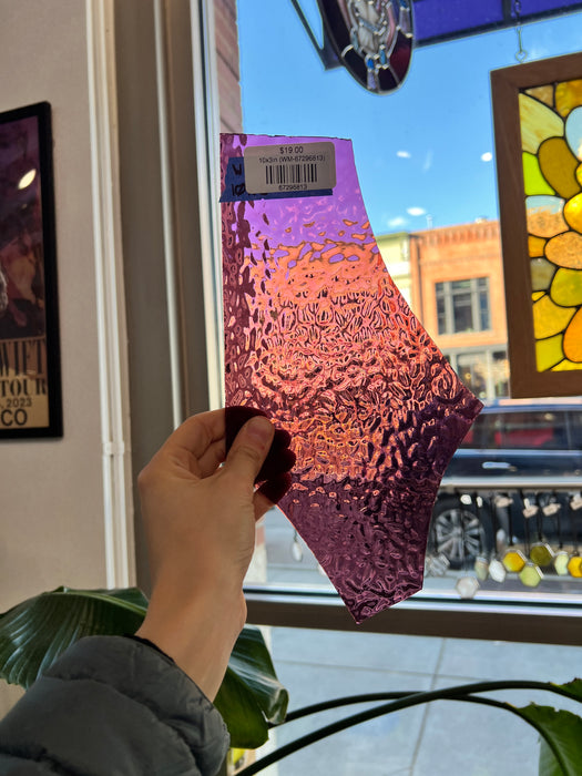 Purple English Muffle Wissmach Sheet Glass Colorado Glassworks