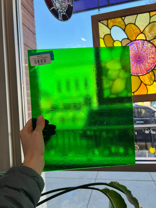 Green Transparent Kokomo Sheet Glass Kokomo