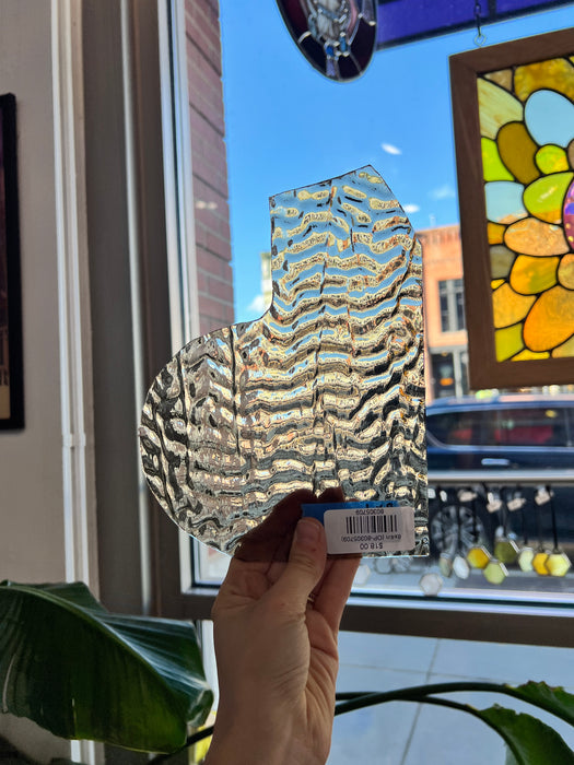 Vintage Gray Brown Rippled Textured Optimum Sheet Glass Colorado Glassworks